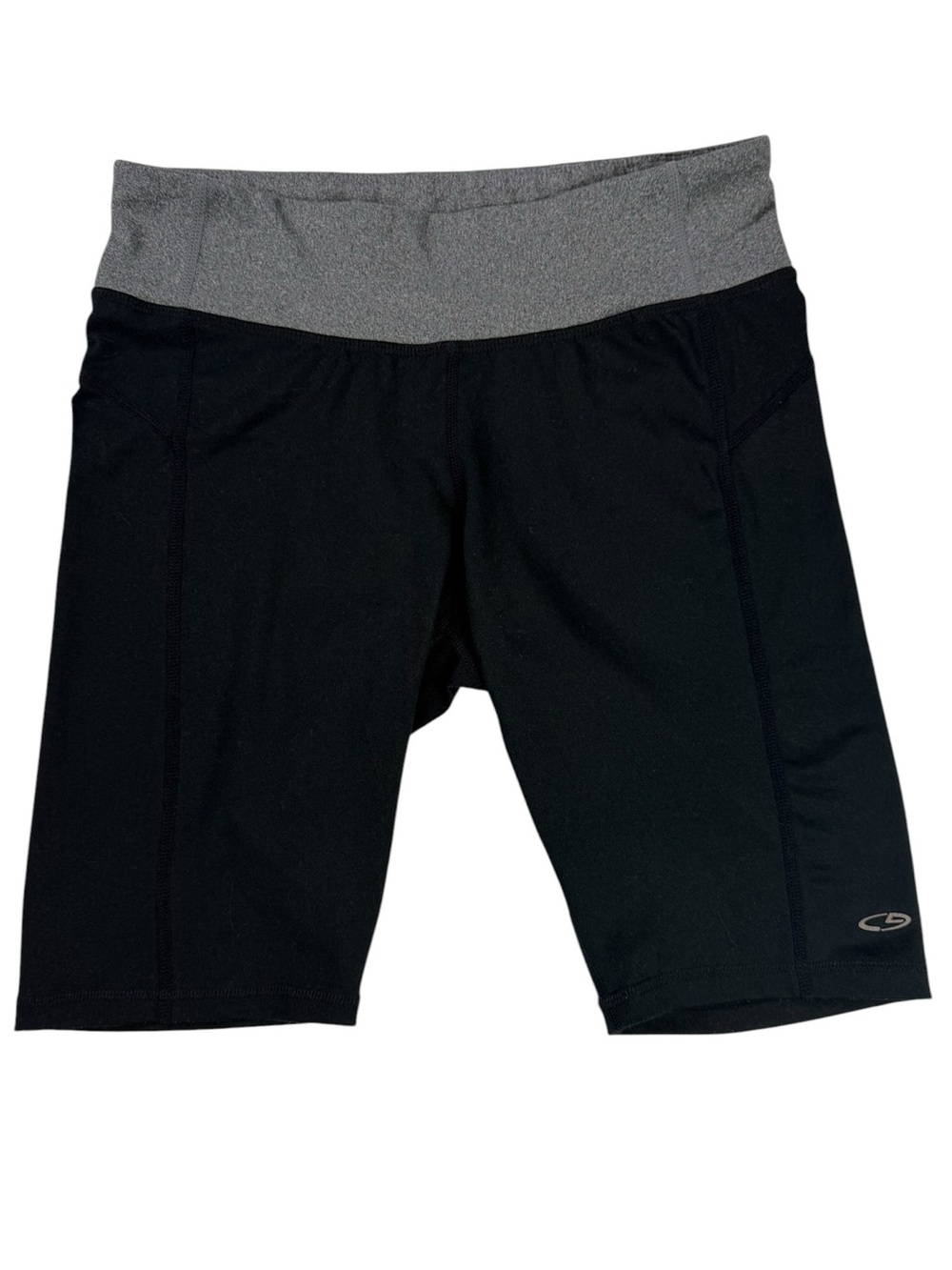 C9 Champion Duo Dry Bike Shorts Black Gray Gym Activewear Spandex Medium